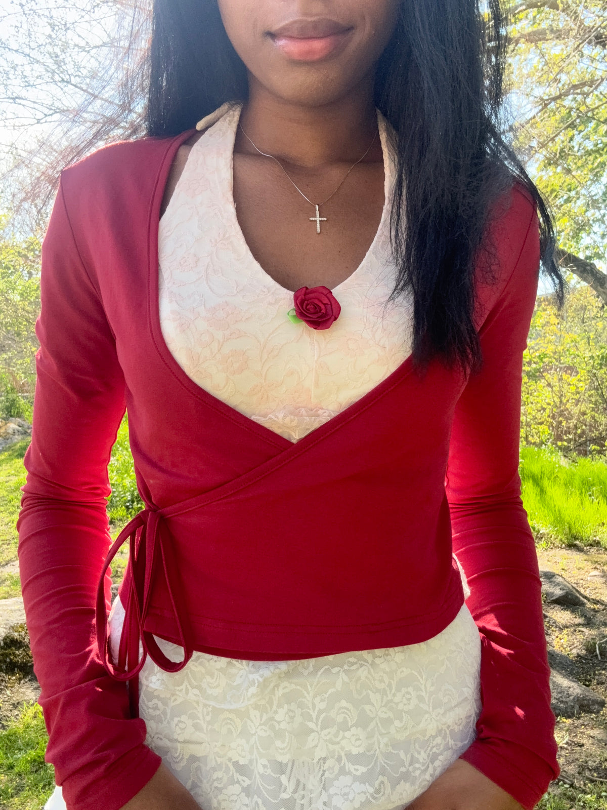 The Rose Wrap Top